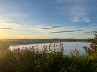 A peaceful moment of reflection in nature